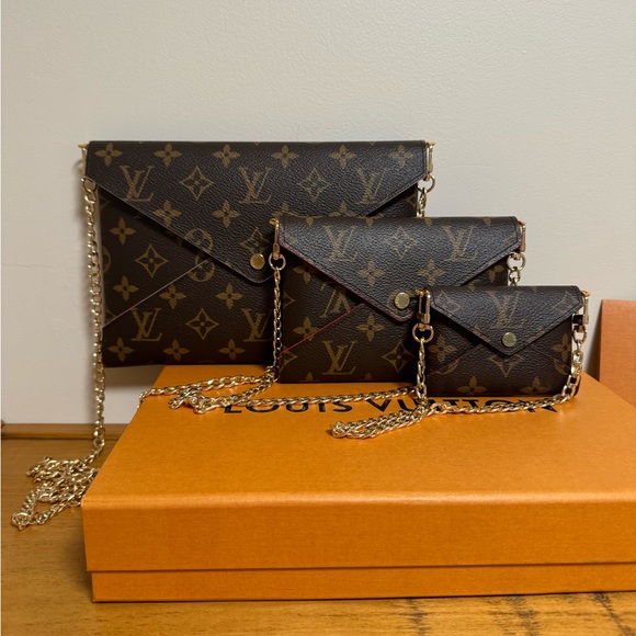 Louis Vuitton - Authenticated Kirigami Clutch Bag - Leather Brown for Women, Very Good Condition